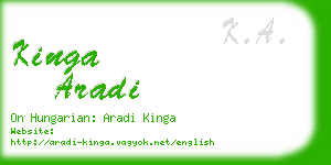 kinga aradi business card